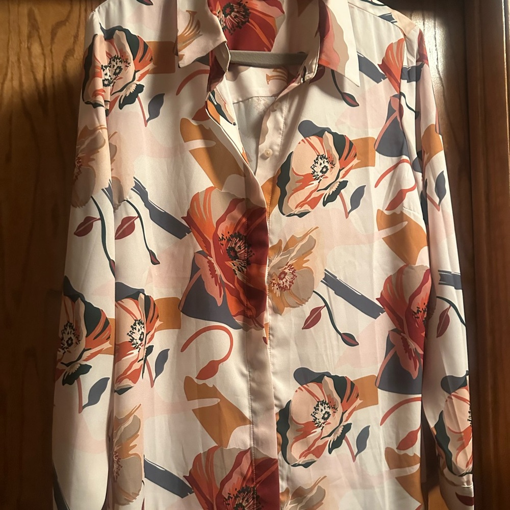 Cleo Floral Button-Up Blouse